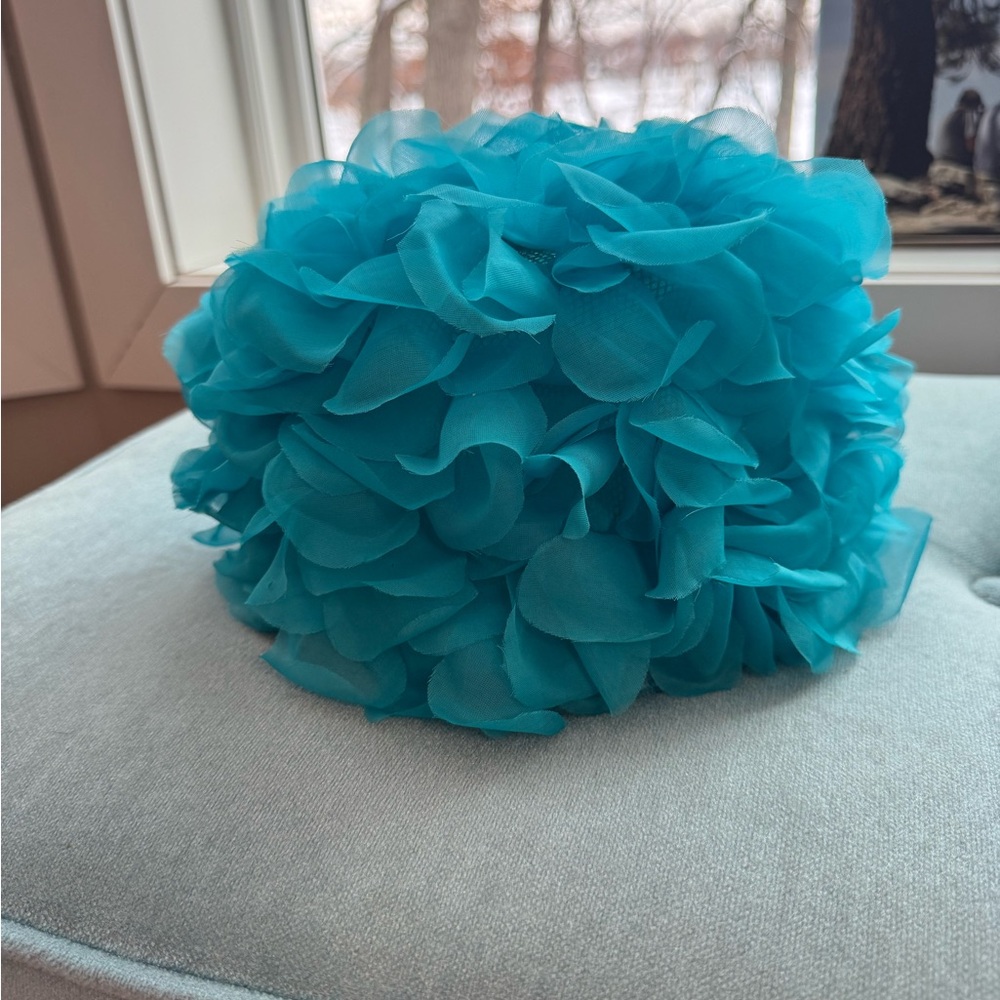 Turquoise Floral Vintage Hat